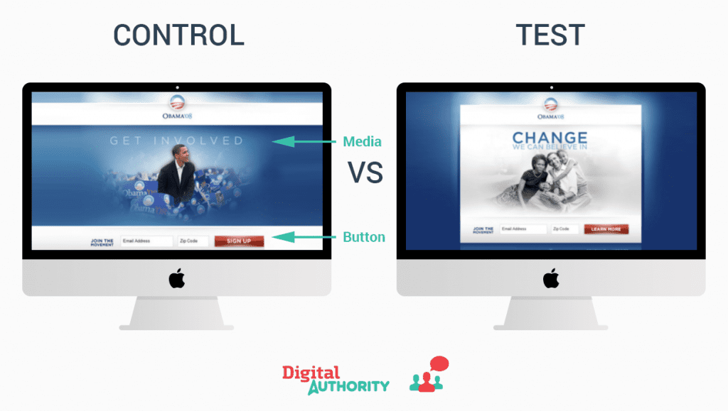 Multivariate experiments of Obama's website campaign