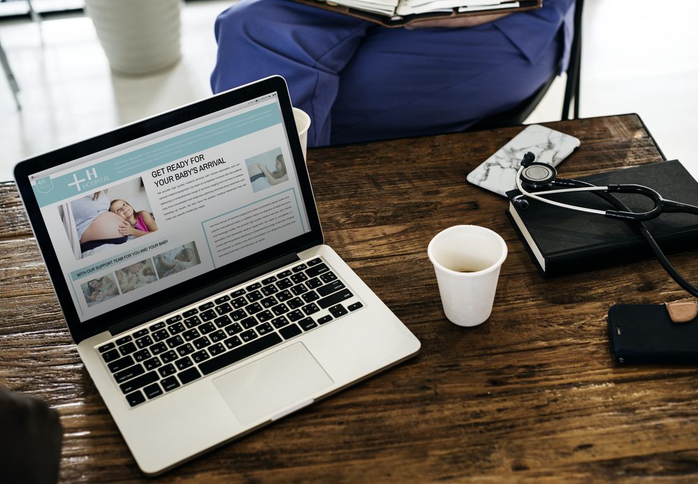 5 Tips for Healthcare Website Design Initiatives in 2025 1 Healthcare website shown on a laptop