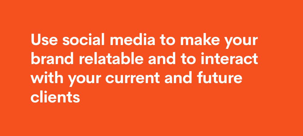 Banner explaining how to make your brand relatable using social media