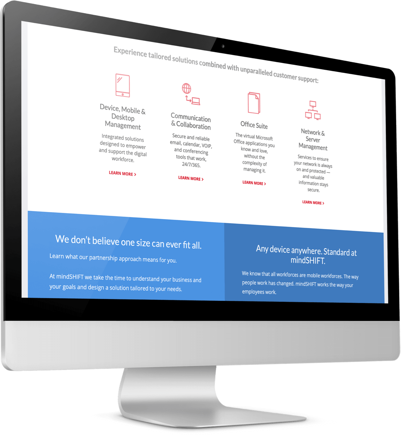 mindSHIFT's analytics platform shown on desktop