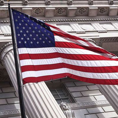 The American flag.
