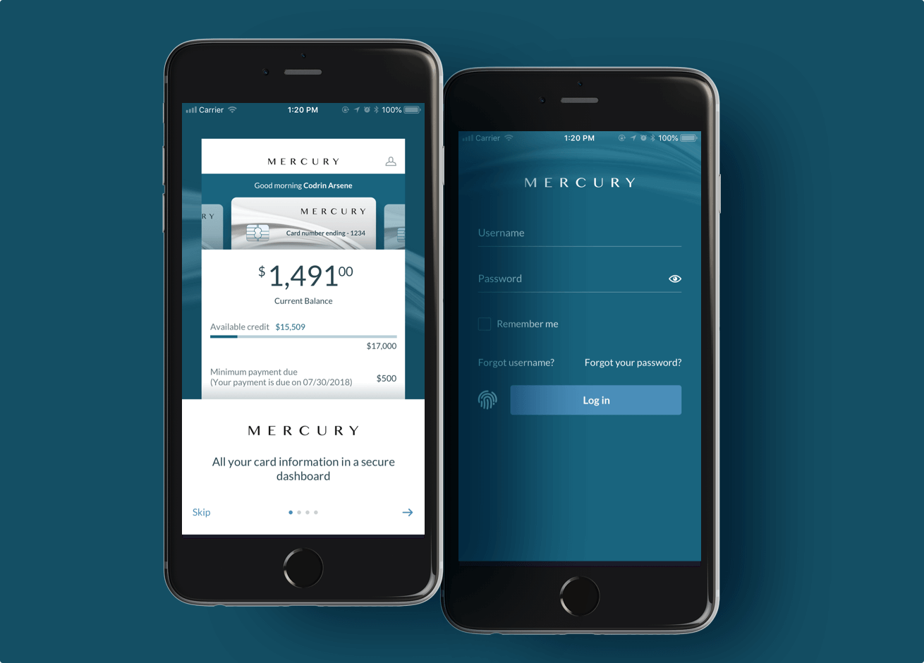 The CreditShop app shown on two mobile desktops