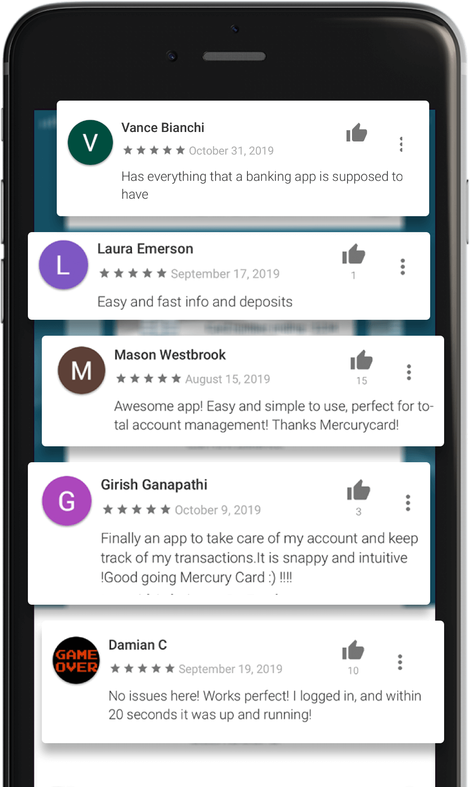 Reviews of CreditShop’s Mercury Cards app