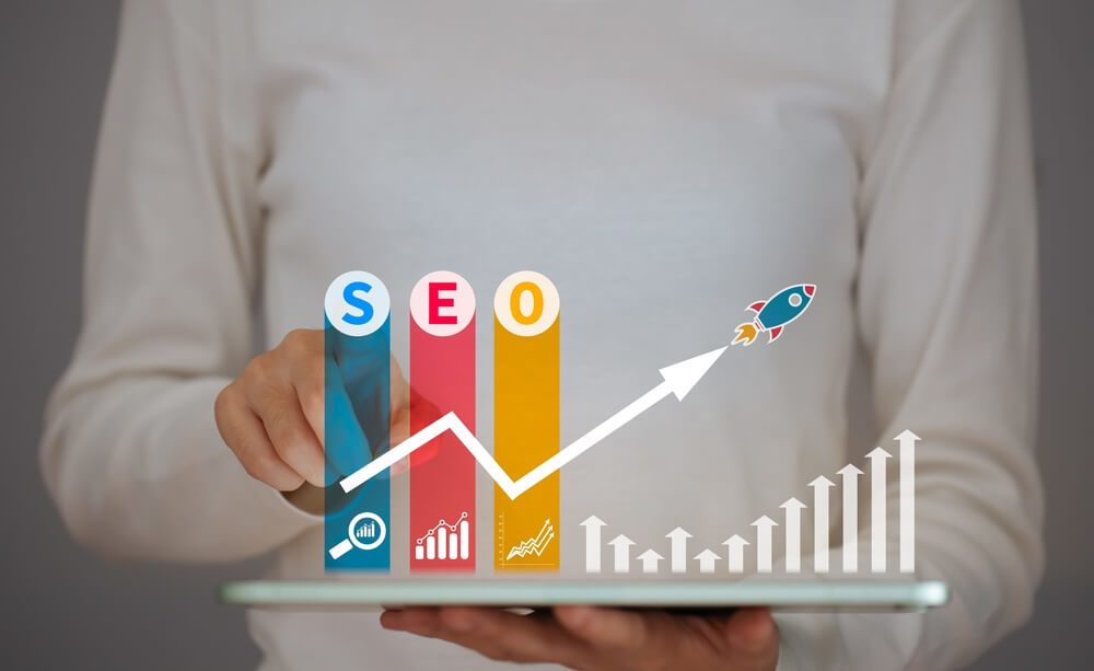 seo ranking_SEO Search Engine Optimization, concept for promoting ranking traffic on website, optimizing your website to rank in search engines or SEO