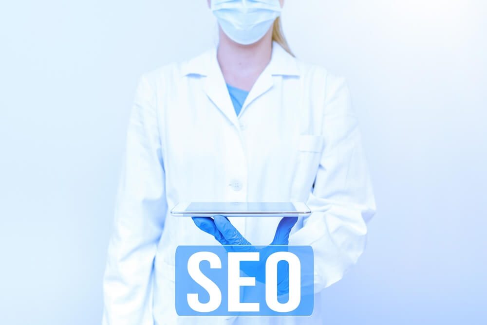 medical search engine optimization_Writing displaying text Seo. Internet Concept incredibly effective way to market your near business online Demonstrating Medical Techology Presenting New Scientific Discovery