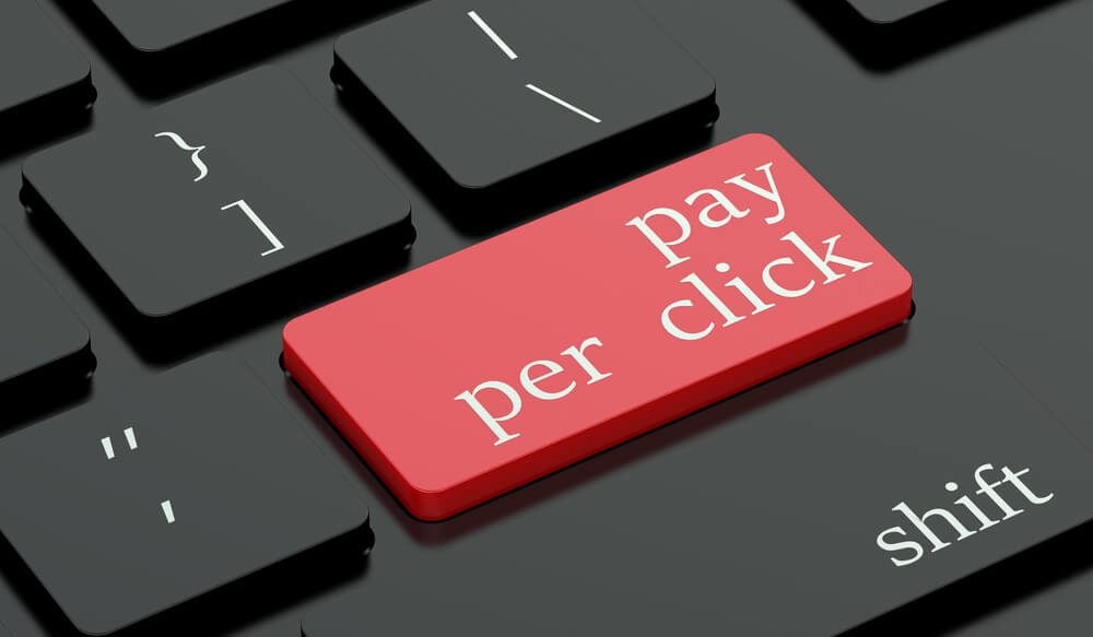 pay per click_Pay Per Click on Red Keyboard Button