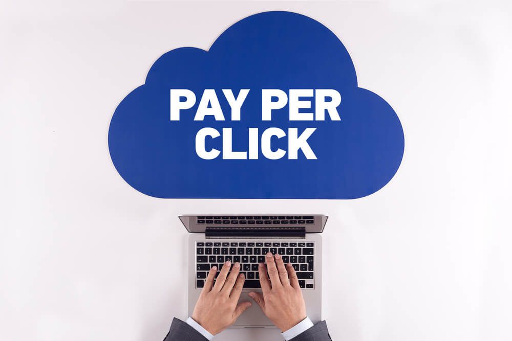 ppc consulting_Cloud technology with a word PAY PER CLICK