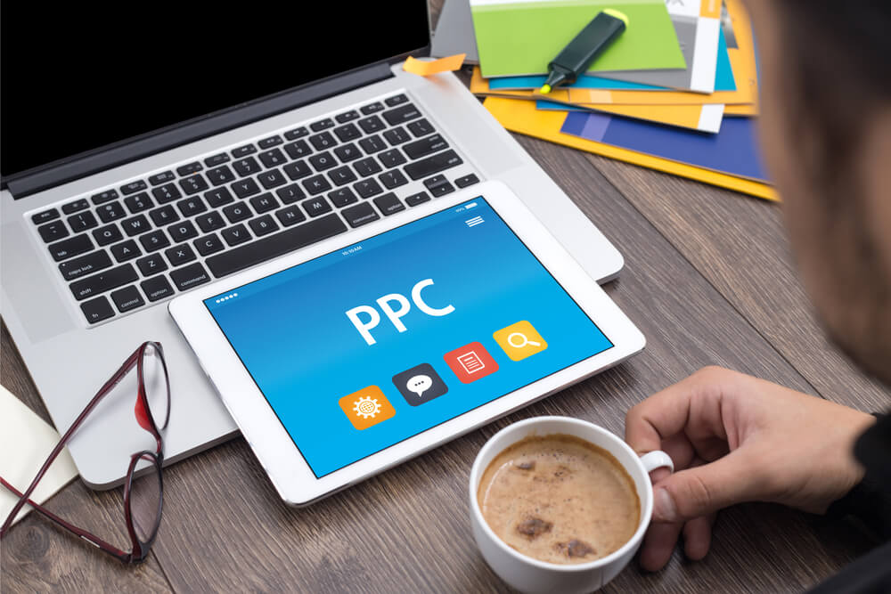 ppc advertising_PPC CONCEPT ON TABLET PC SCREEN