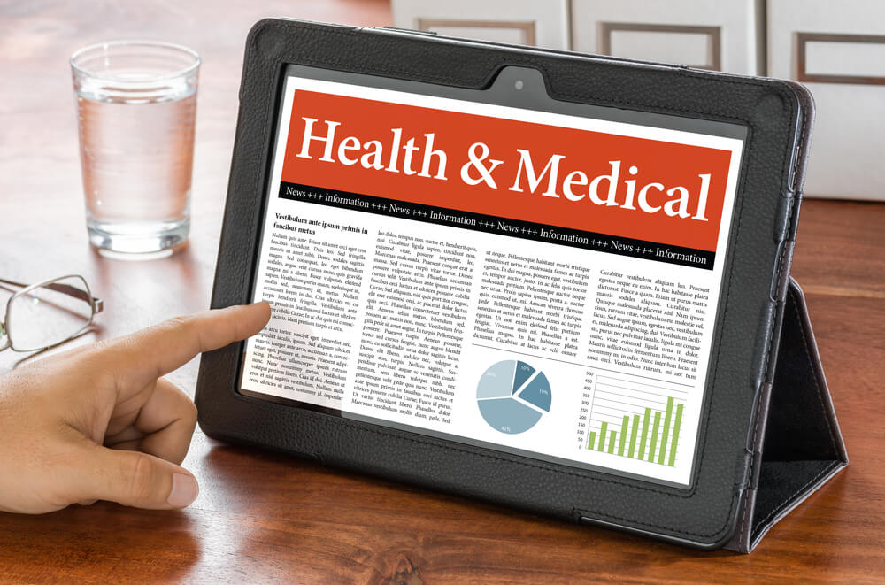 health article_A tablet computer on a desk - Health and Medical