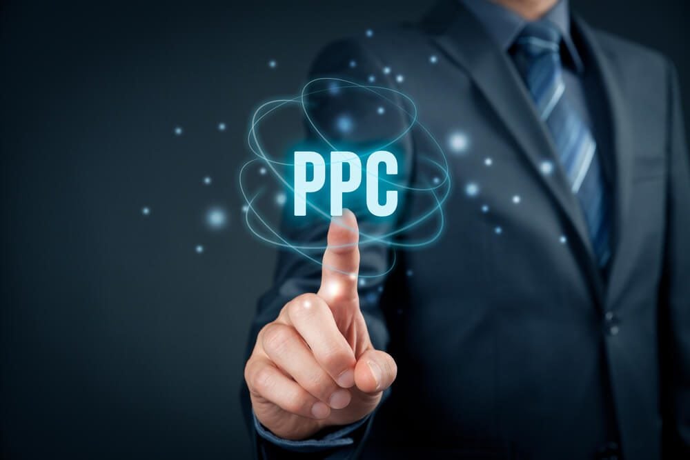 ppc cost_PPC (pay per click, cost per click) method concept - internet advertising model, e-commerce, micropayment