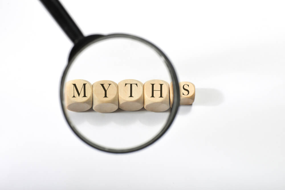 myth_Myths word on wooden cubes. Myths concept