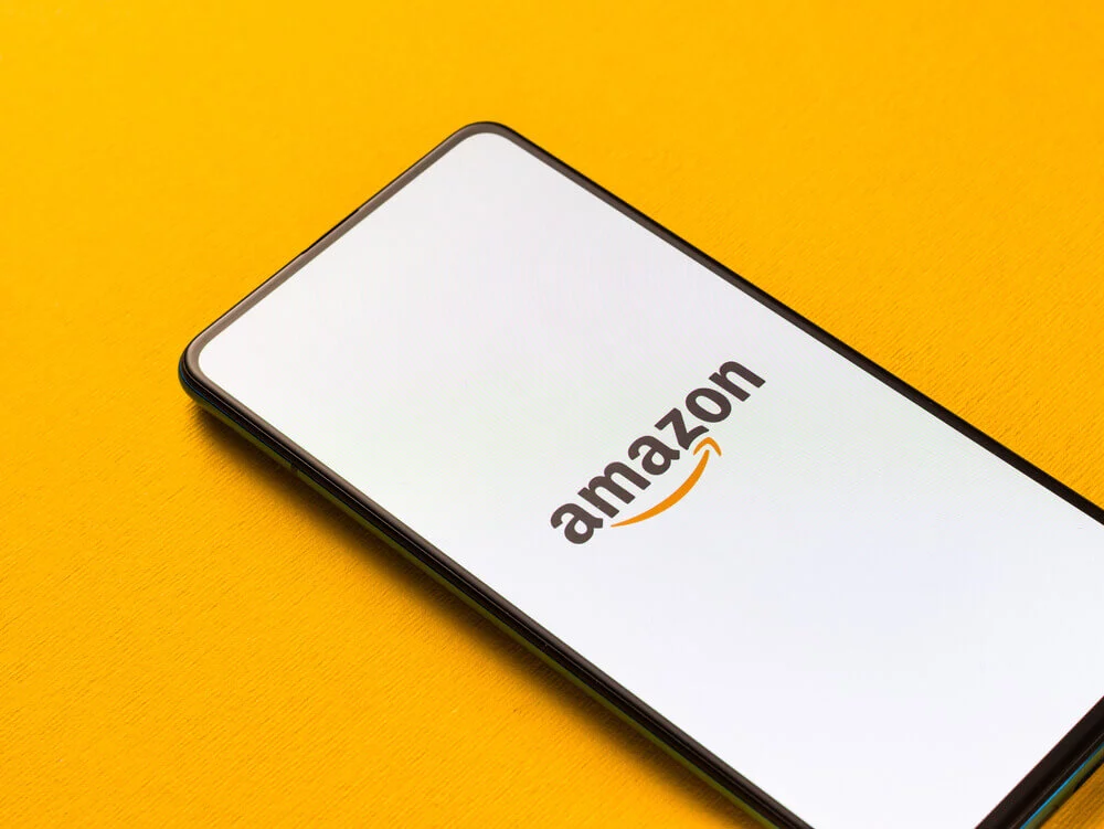 amazon_Assam, india - April 28, 2020 : Amazon, biggest online shopping site and app.