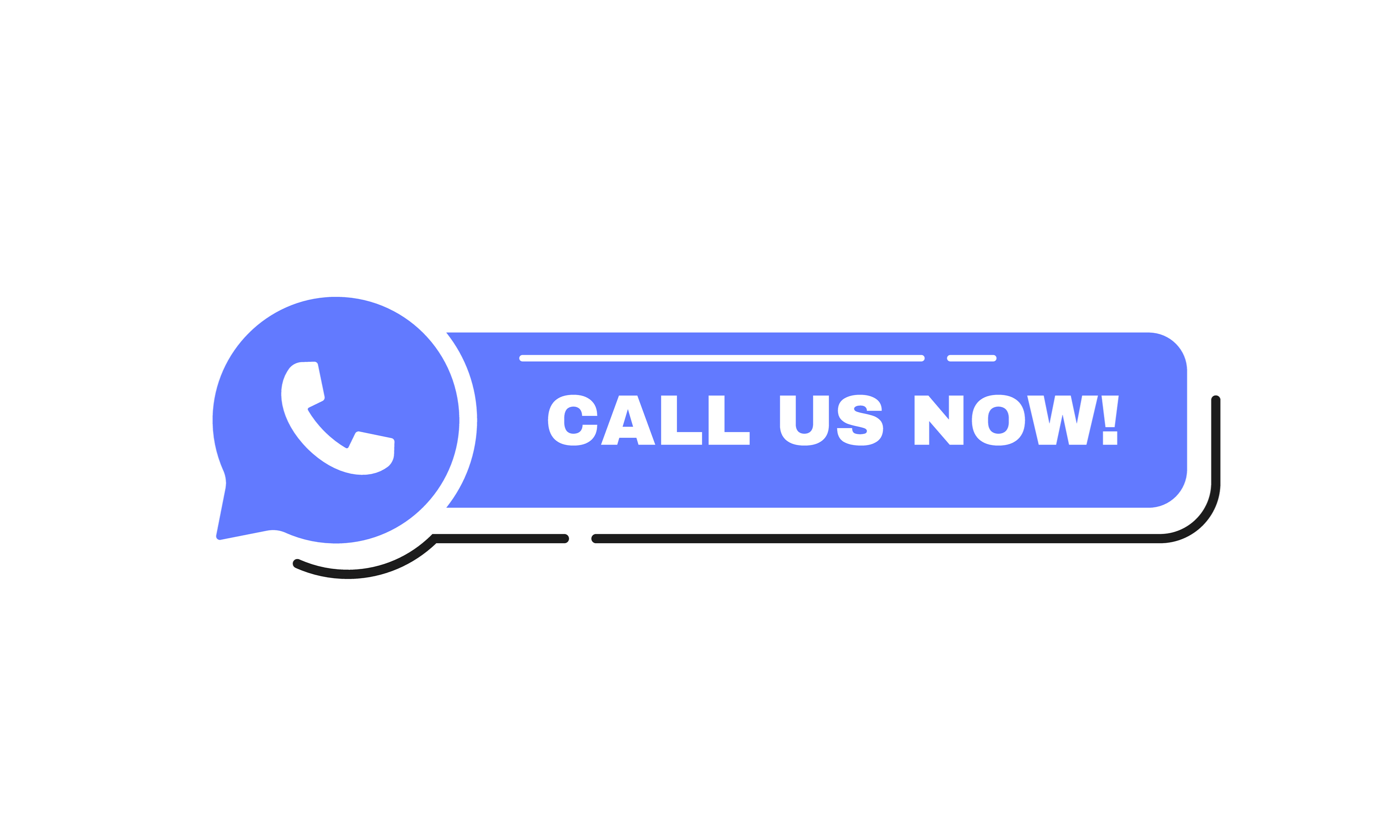 call button_Call us label button with phone emblem on message bubble. Logo design. Vector illustration.