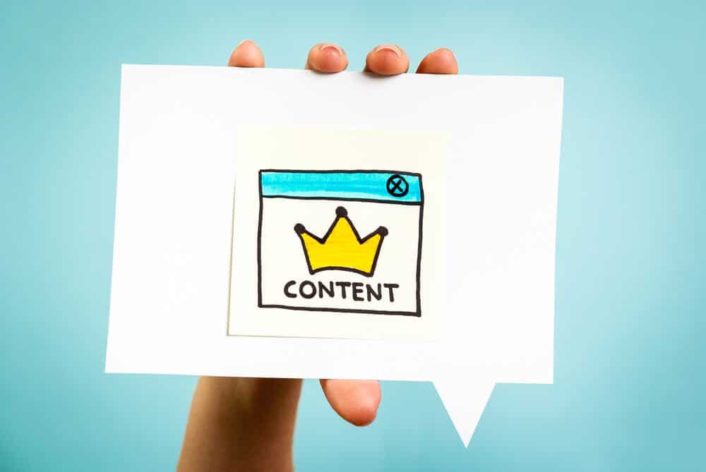 seo content_Content marketing is king, online concept. Influencer marketing.