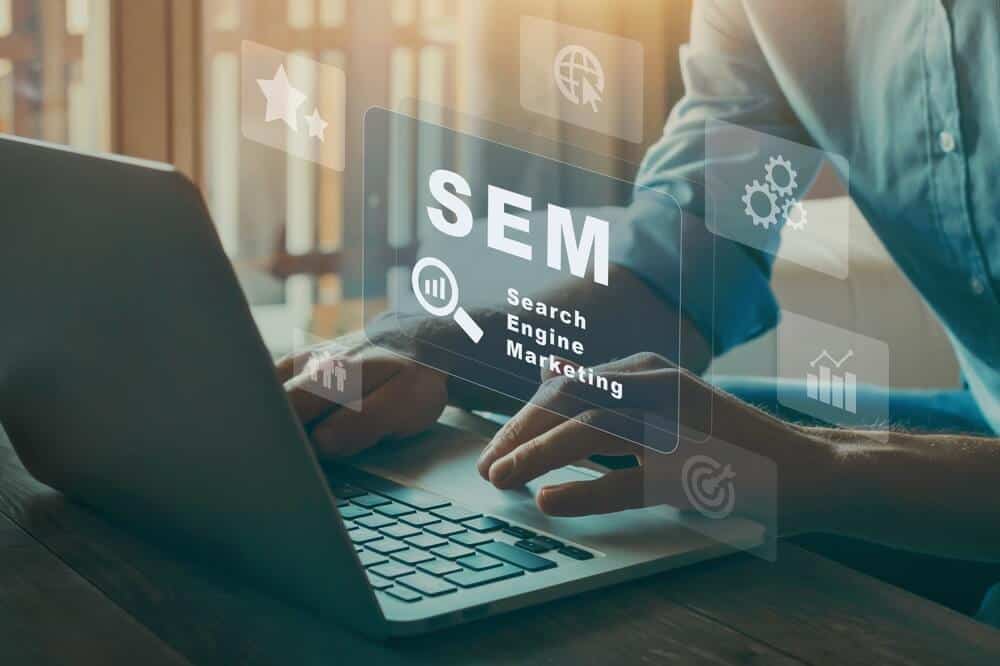 SEM_SEM Search Engine Optimization Marketing Ranking concept for website