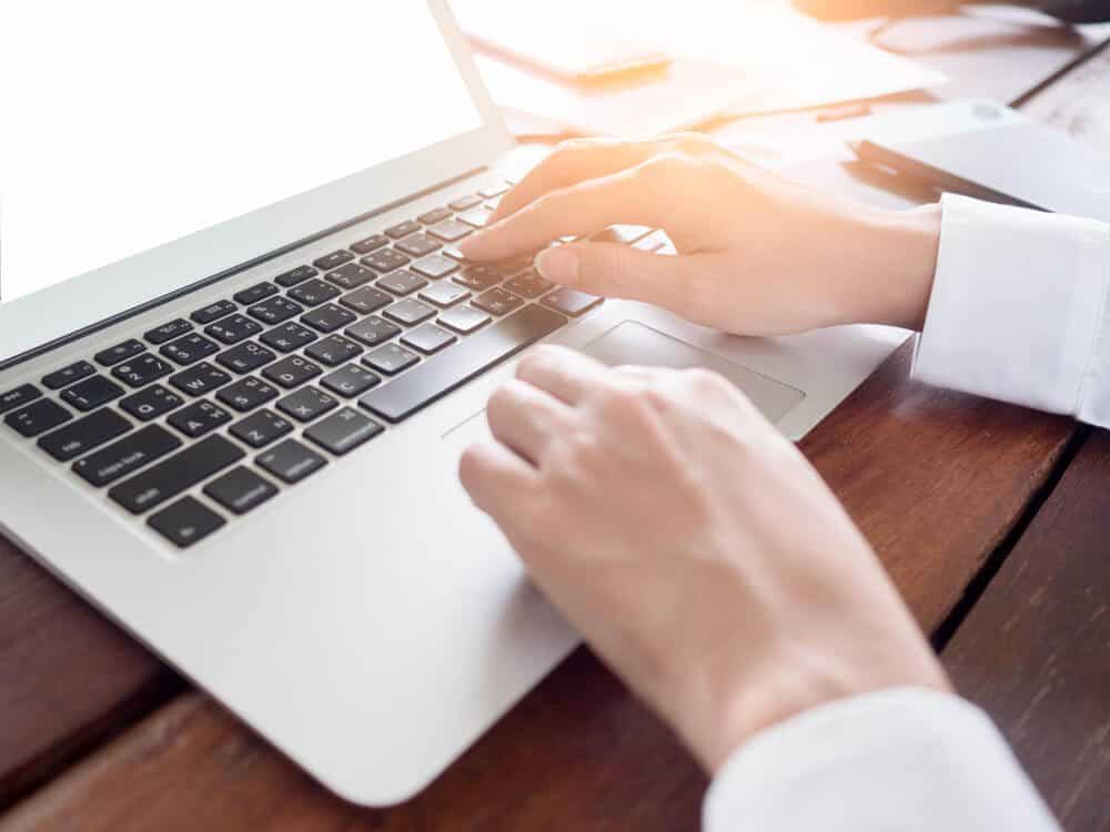 blogs_Selective business woman hand typing on keyboards laptop computer on workplace in office