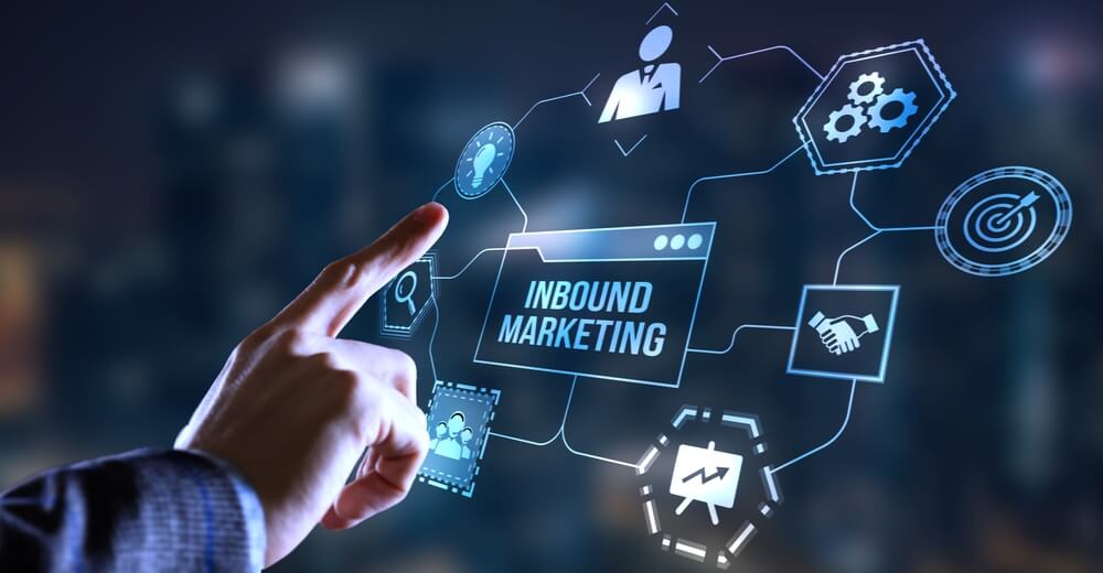 inbound content marketing_Internet, business, Technology and network concept. Inbound marketing