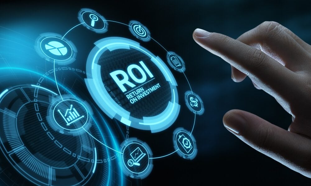 ROI_ROI Return on Investment Finance Profit Success Internet Business Technology Concept.