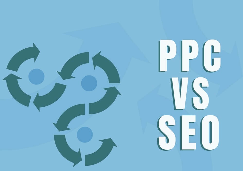 ppc vs seo_Text showing inspiration Ppc Vs Seo. Business idea Pay per click against Search Engine Optimization strategies Arrow sign symbolizing successfully accomplishing project cycles.