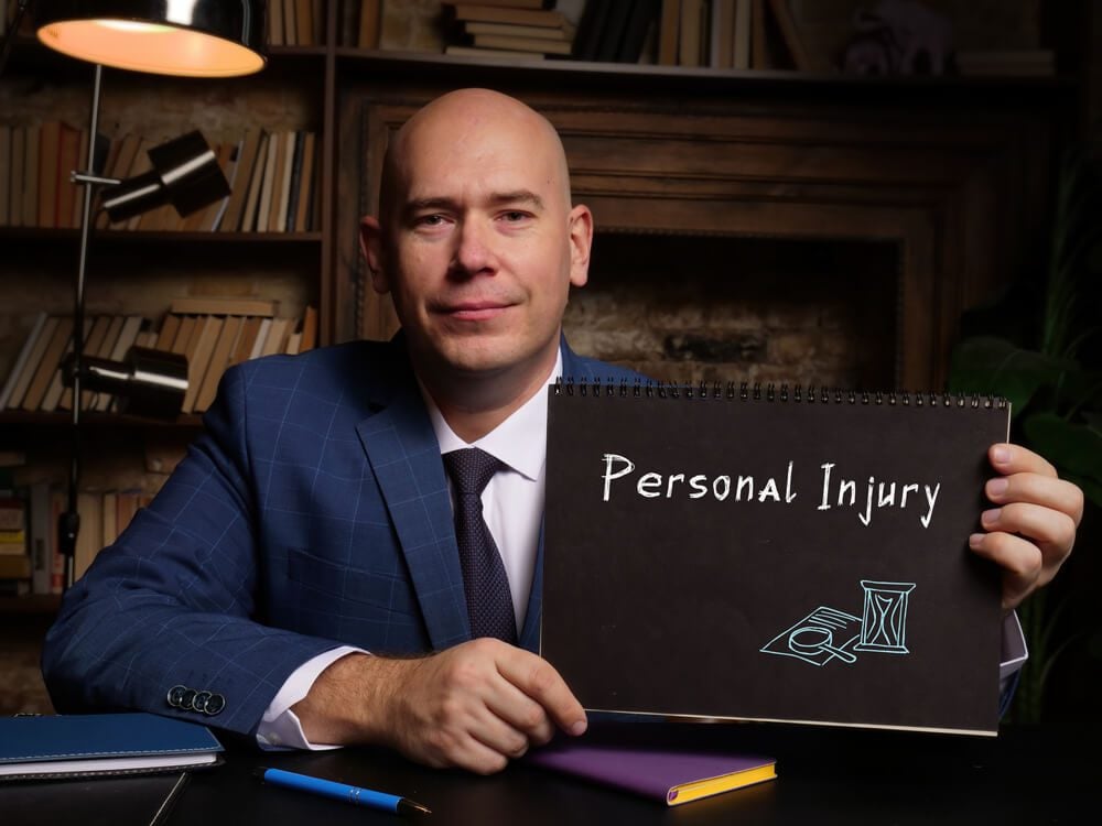 personal injury law_Juridical concept meaning Personal Injury with sign on the sheet.