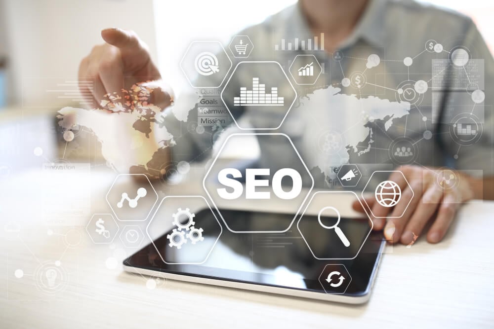 local SEO_SEO Search engine optimization, Digital marketing, Business internet technology concept.