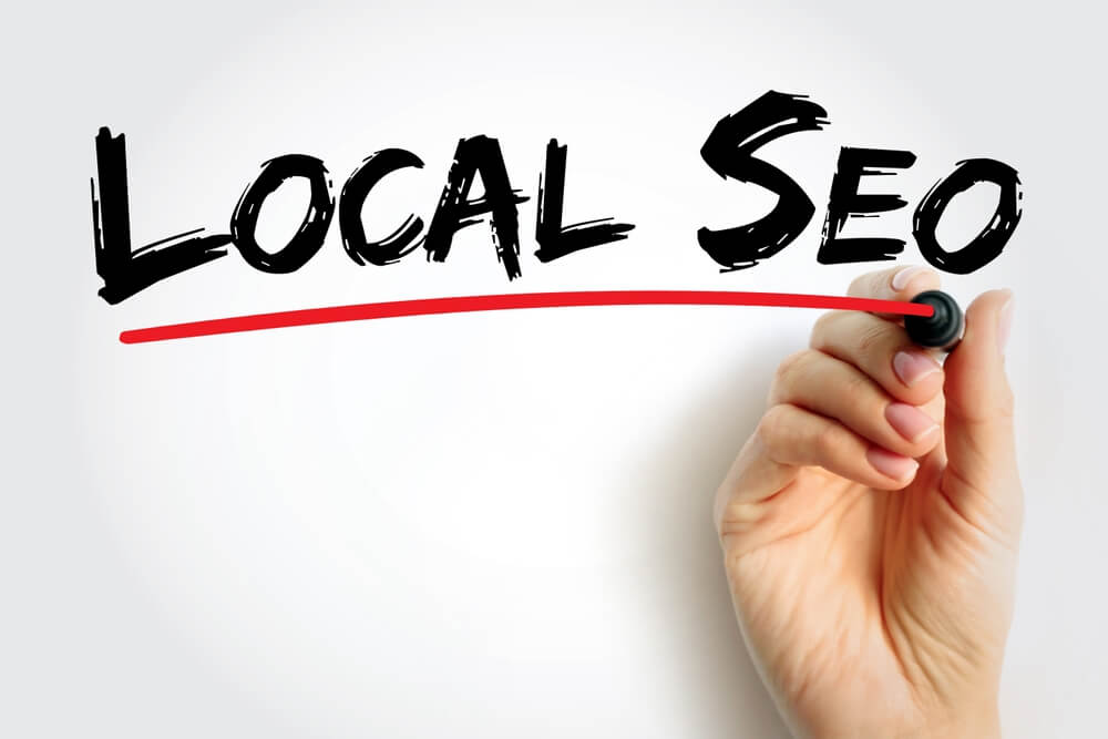 local seo_Local Seo - practice of optimizing a website in order to increase traffic, leads and brand awareness from local search, text concept background