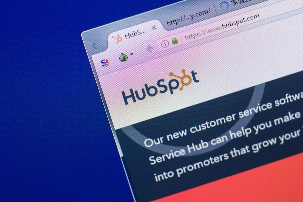 hubspot_Ryazan, Russia - May 13, 2018: HubSpot website on the display of PC, url - HubSpot.com.