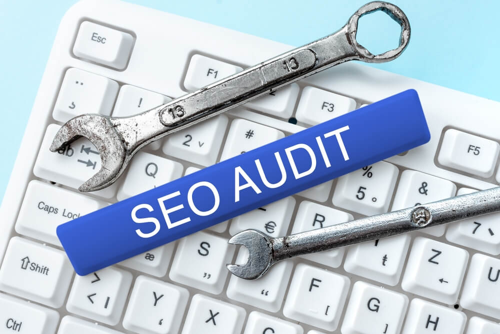 seo audit_Sign displaying Seo Audit. Business overview Search Engine Optimization validating and verifying process