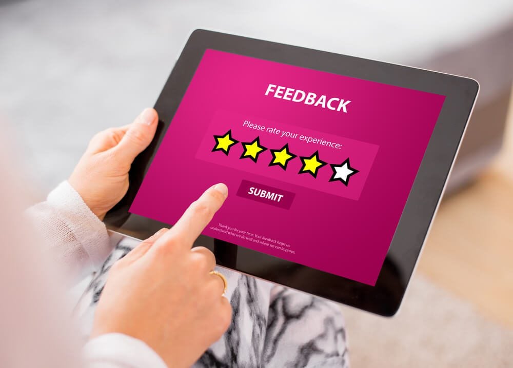 customer feedback_Customer Feedback Form on Tablet
