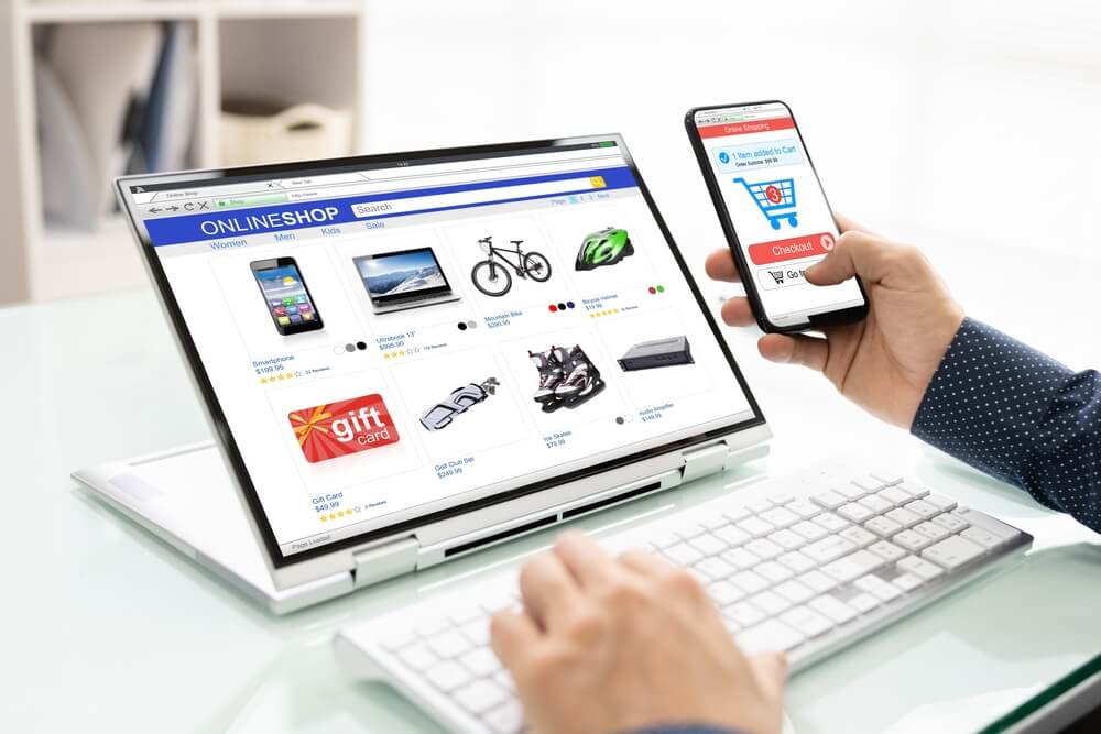 eCommerce website_Online Ecommerce Website Store Shopping On Laptop