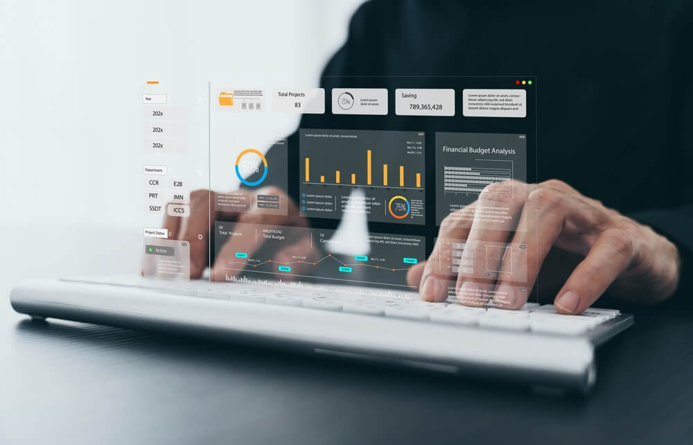 Data Analysis_Businessperson working with project management. Analyst planning with data and information, corporate business plan, marketing competitive research , financial and budget analysis in sales