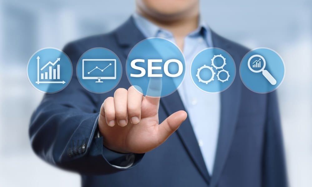 SEO_SEO Search Engine Optimization Marketing Ranking Traffic Website Internet Business Technology Concept.