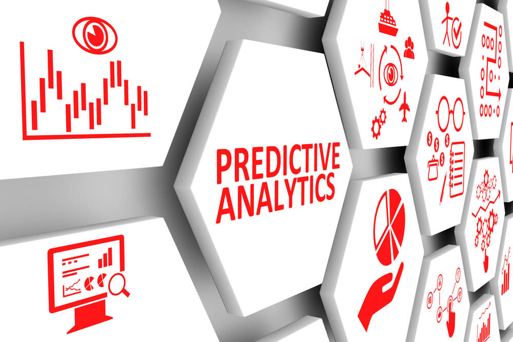 predictive analytics_PREDICTIVE ANALYTICS concept cell background 3d illustration