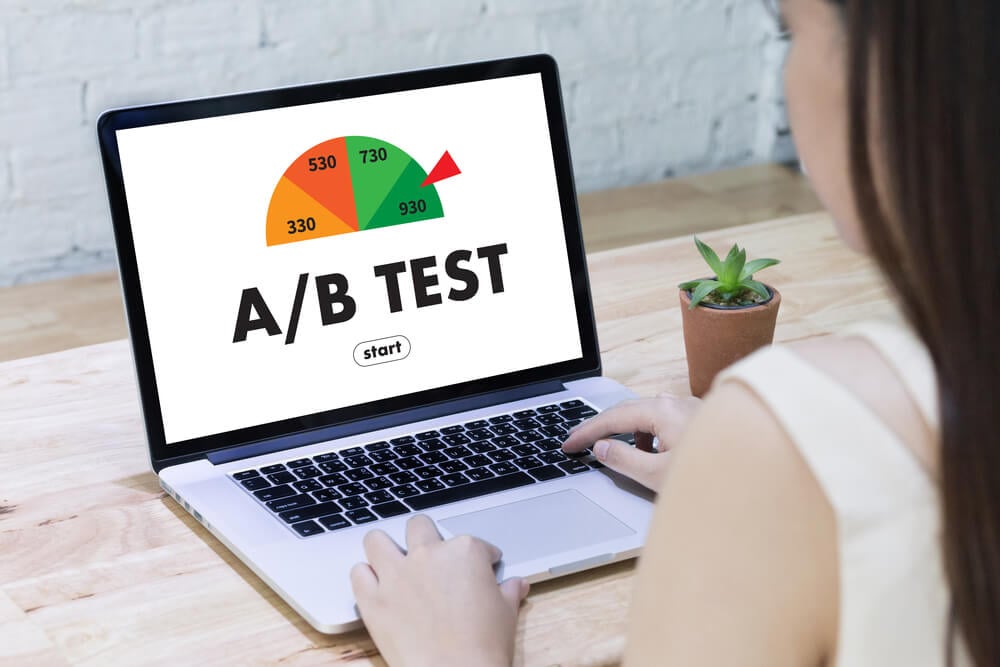 A/B testing_A/B TEST start and A-B comparison. Split testing