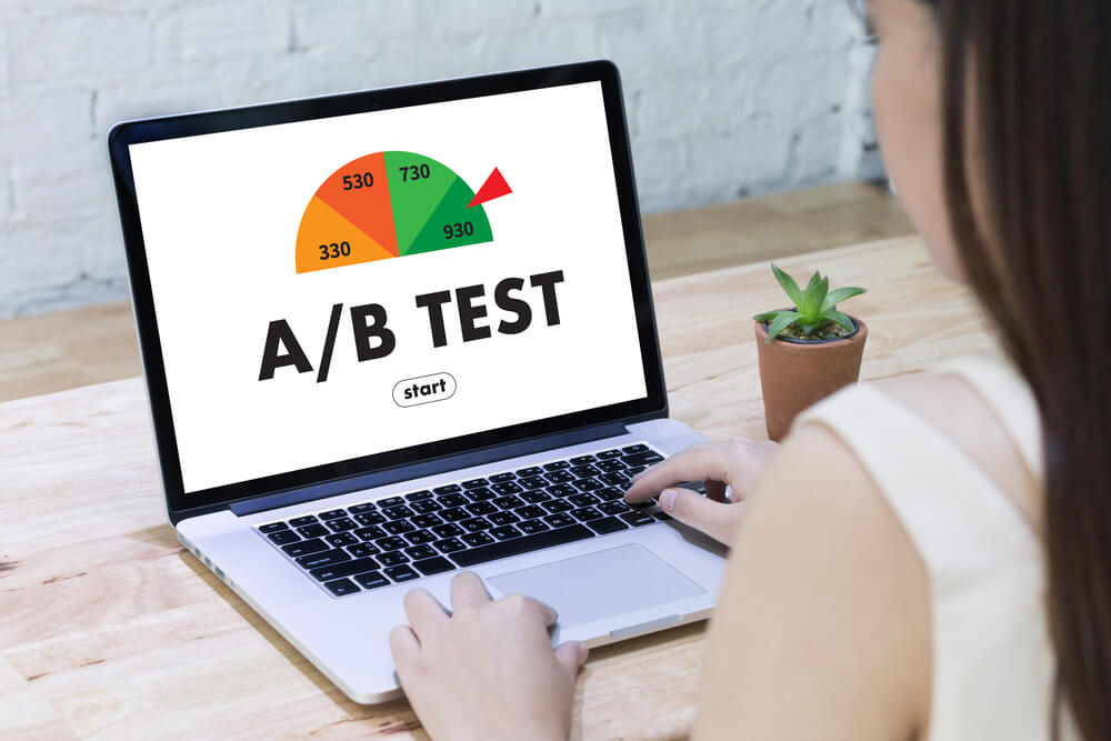 A/B testing_A/B TEST start and A-B comparison. Split testing