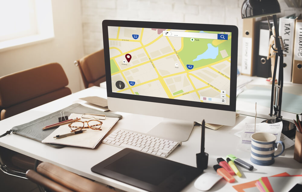 seo local map_Map Location Information Web Layout Concept