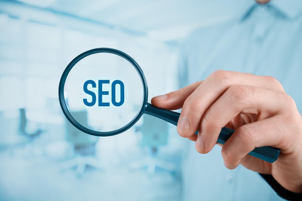 Boost SEO_Focused on SEO concept. Businessman is focused to improve SEO and web traffic.
