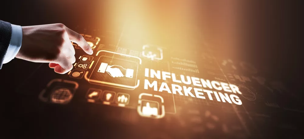 Influencer marketing concept. Business Internet concept