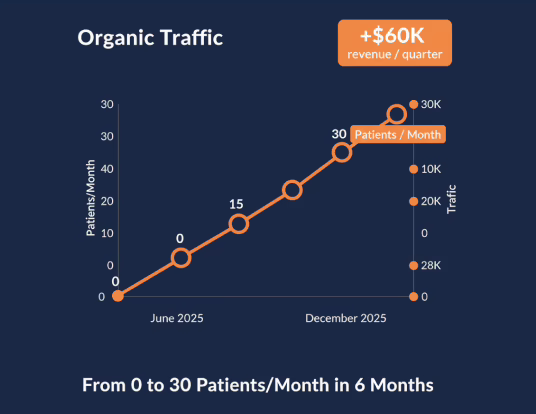 83% Increase in organic traffic in 6 months