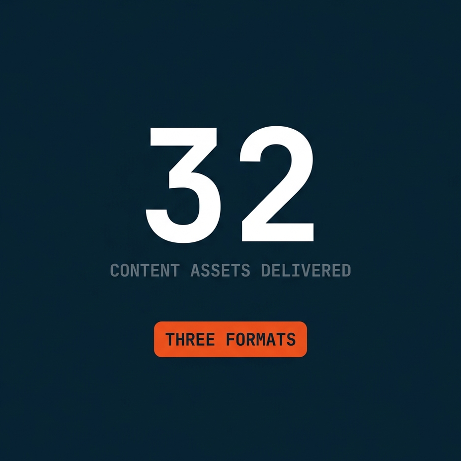Hospital Excel delivered 32 content assets in three formats, landing page copy, blog articles and guest posts